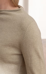 12GG BRUSHED MERINO FUNNEL NECK PULLOVER