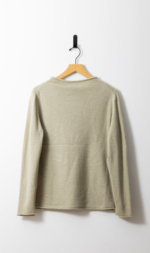 12GG BRUSHED MERINO FUNNEL NECK PULLOVER