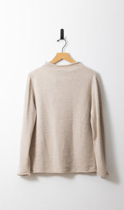 12GG BRUSHED MERINO FUNNEL NECK PULLOVER