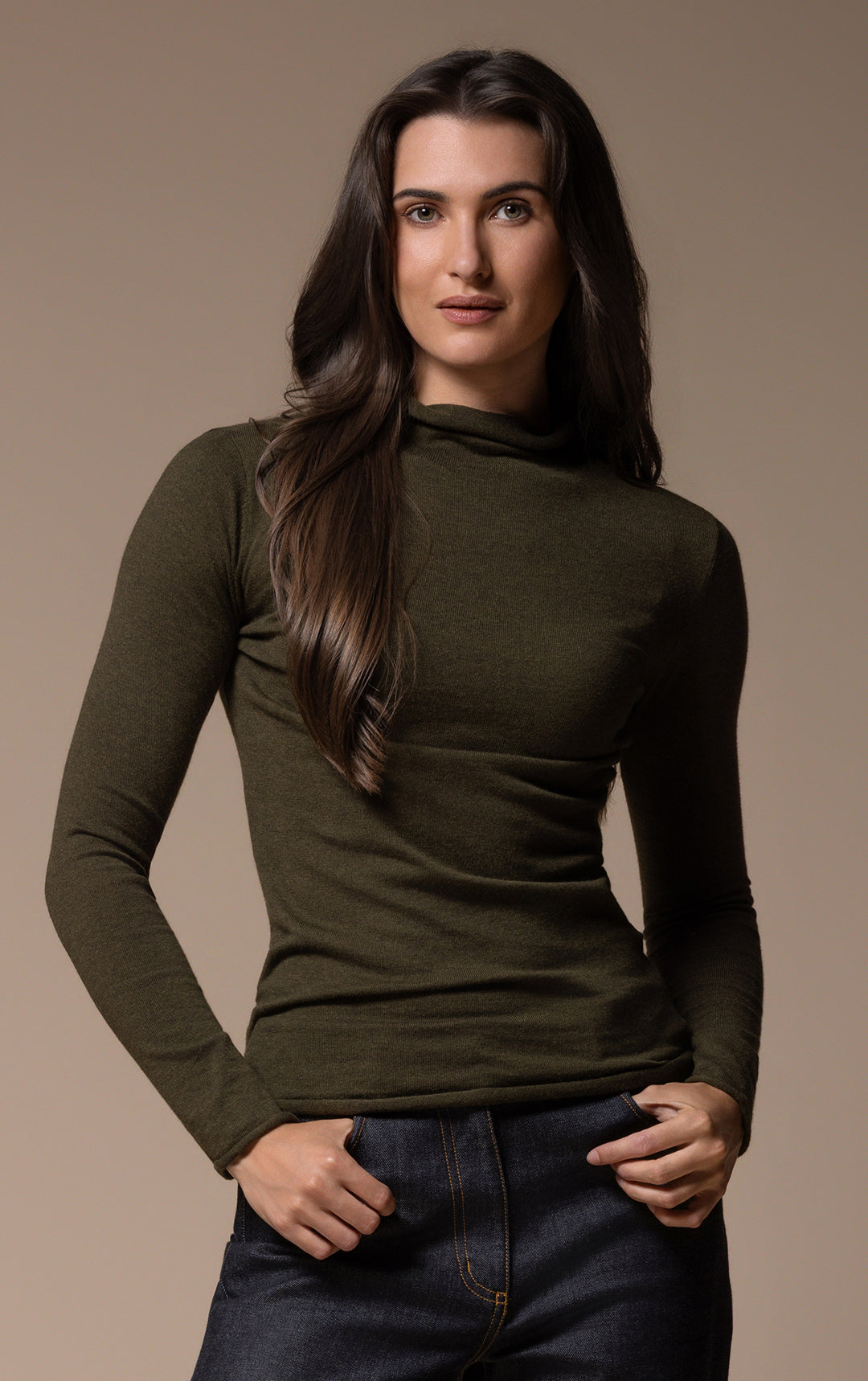 14GG COTTON SILK TURTLENECK