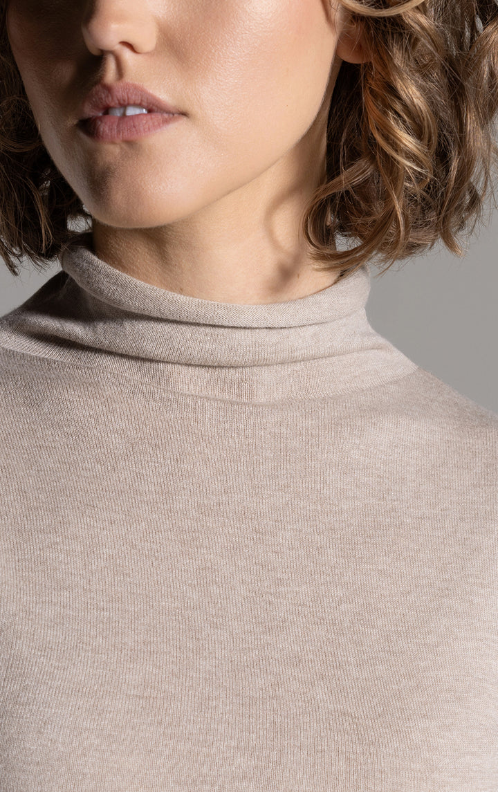 14GG COTTON SILK TURTLENECK