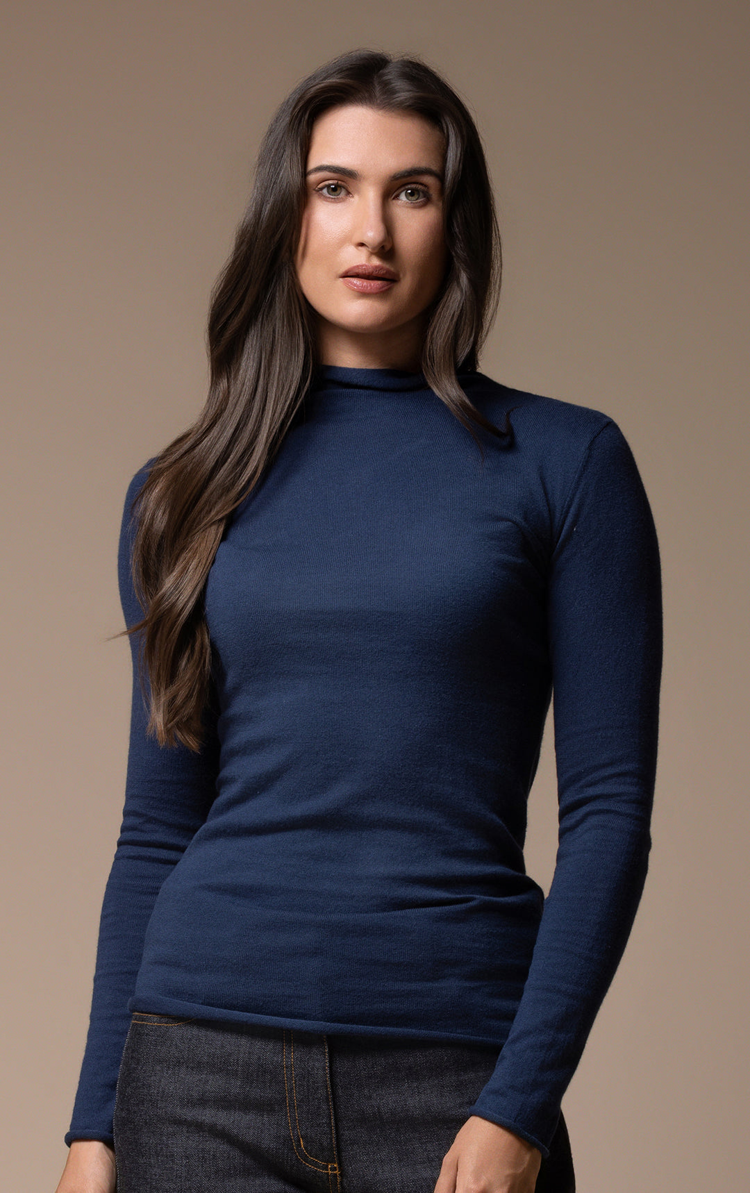 14GG COTTON SILK TURTLENECK
