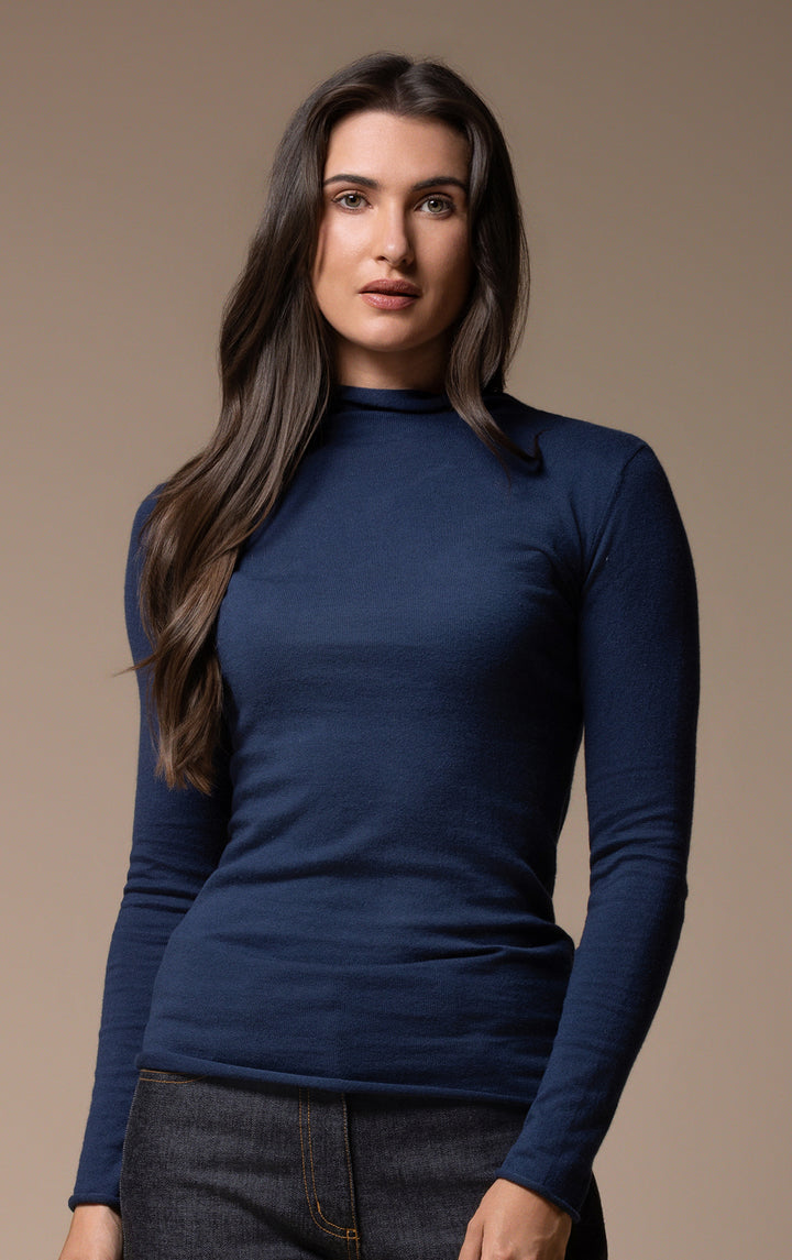 14GG COTTON SILK TURTLENECK