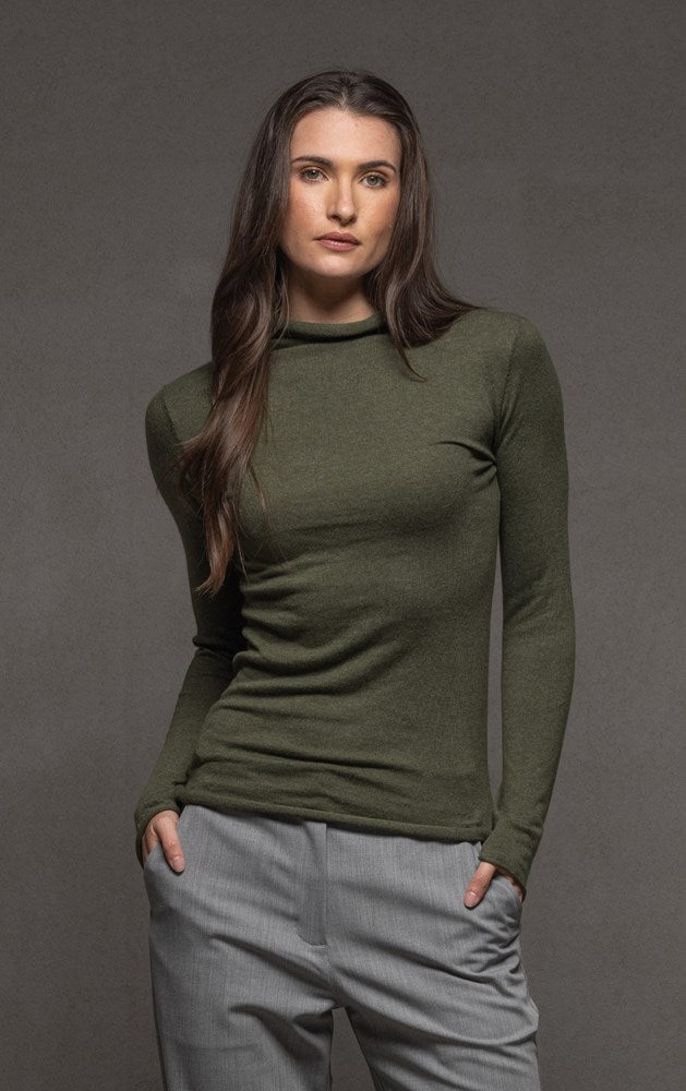 14GG COTTON SILK TURTLENECK - CLEARANCE