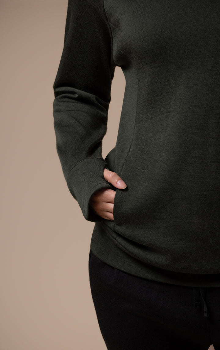 320GSM MERINO PULLOVER HOODY