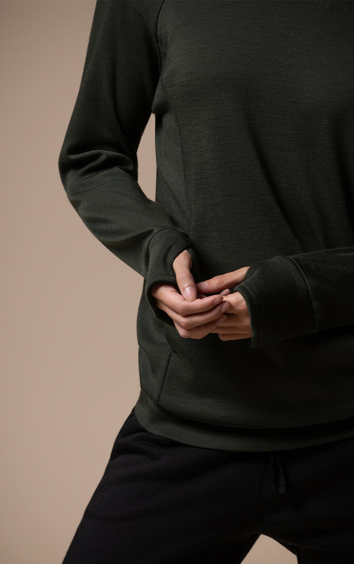 320GSM MERINO PULLOVER HOODY