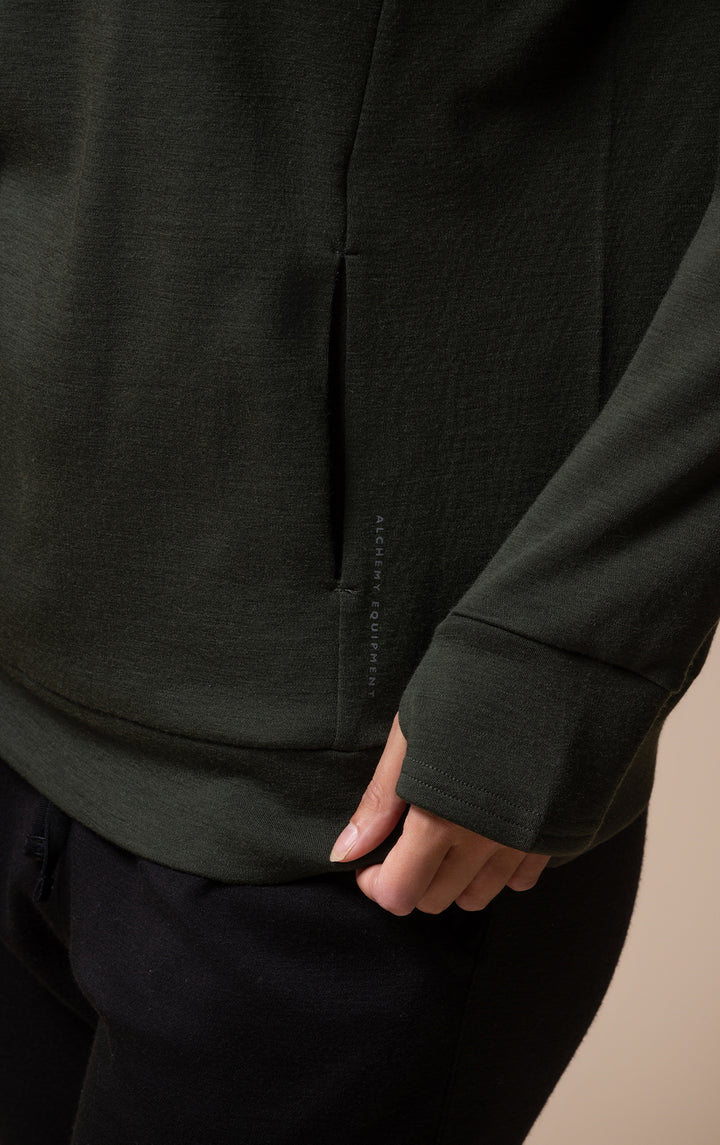 320GSM MERINO PULLOVER HOODY
