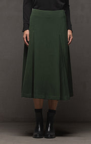 WOOL BLEND BOX PLEAT SKIRT