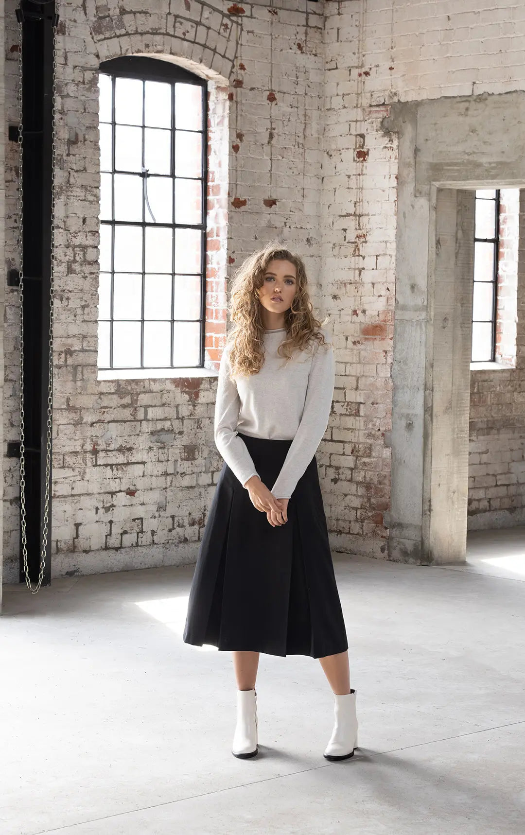 Wool Blend Box Pleat Skirt: Timeless and Chic – Alchemy Equipment NZ