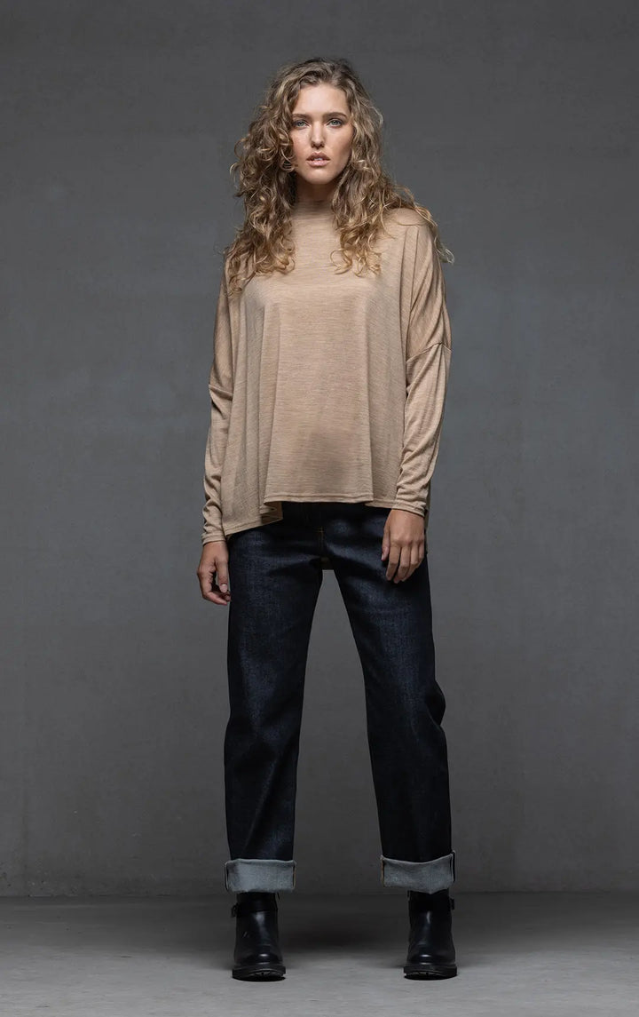 180GSM MERINO MOCKNECK TOP 0