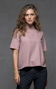 WOOL BLEND HIGH COLLAR TOP - CLEARANCE 0