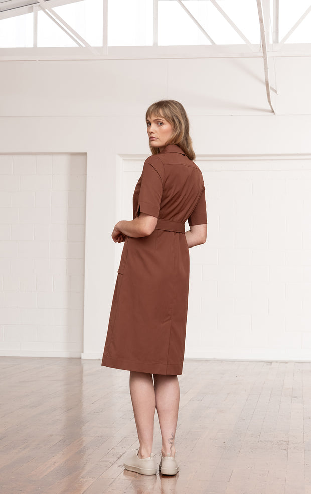 PERFORMANCE TWILL SHIRT DRESS