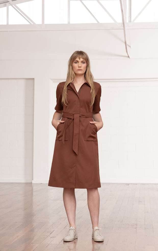 PERFORMANCE TWILL SHIRT DRESS