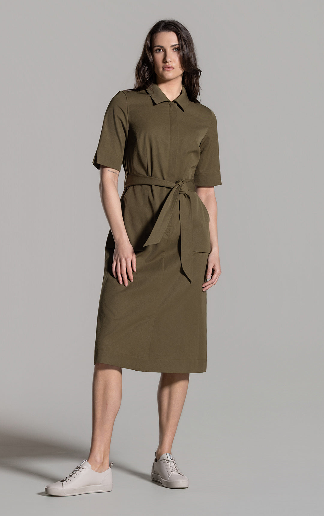 PERFORMANCE TWILL SHIRT DRESS