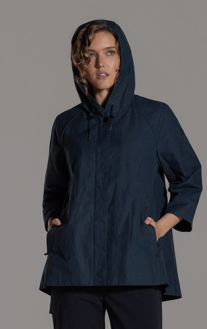 WAXED COTTON SWING SHELL