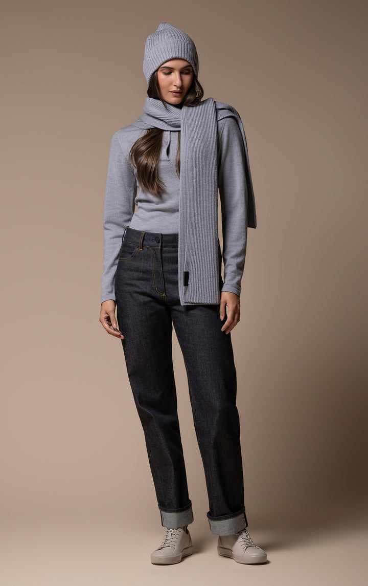 MERINO RIB SCARF