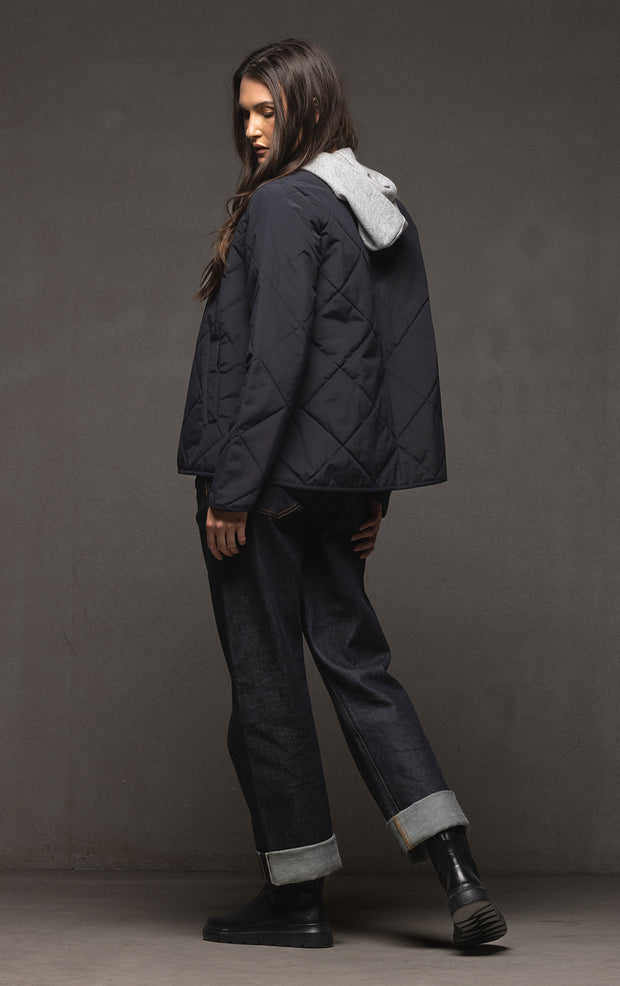 QUILTED PRIMALOFT CROPPED JACKET