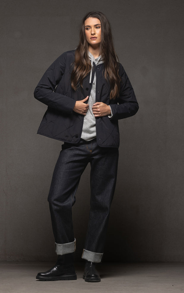 QUILTED PRIMALOFT CROPPED JACKET