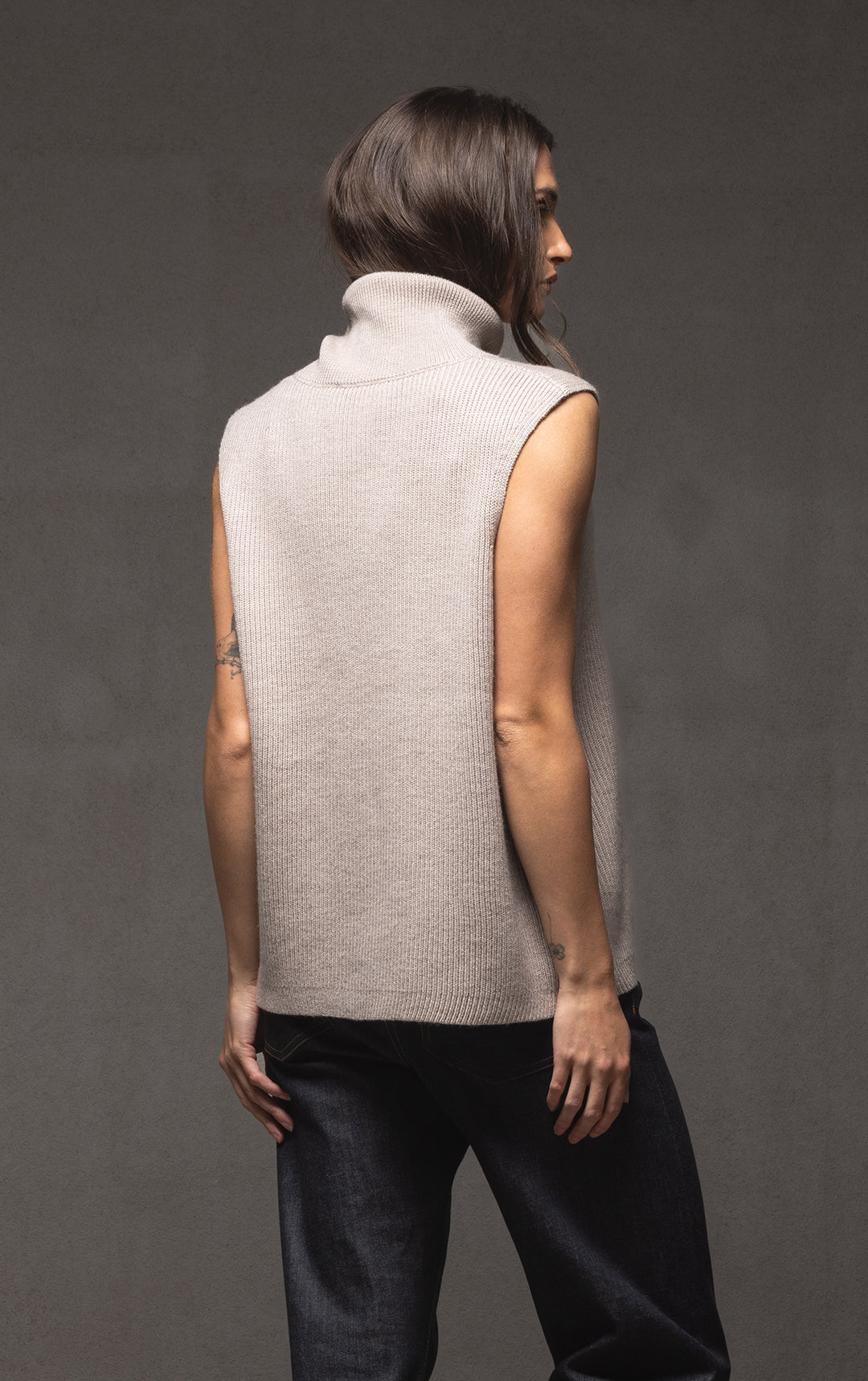 7GG MERINO RIB KNIT VEST