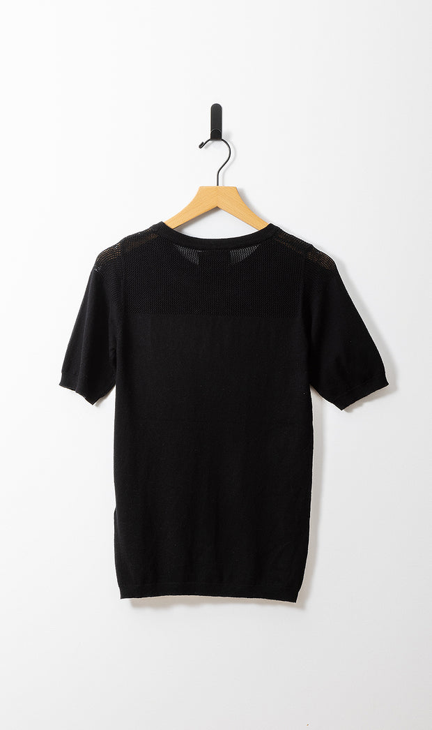 14GG COTTON SILK MESH KNIT TEE