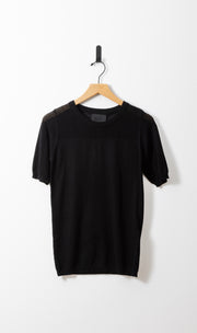 14GG COTTON SILK MESH KNIT TEE