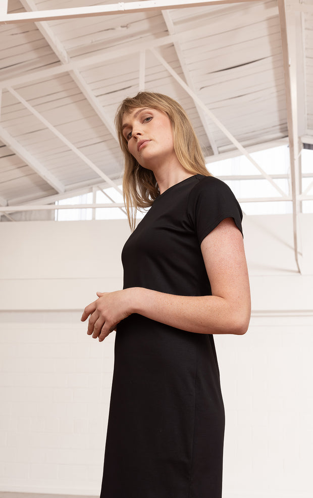 COTTON LUXE JERSEY DRESS