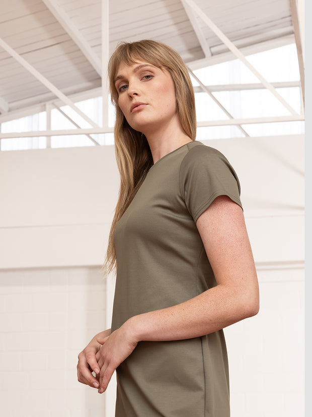 COTTON LUXE JERSEY DRESS - CLEARANCE