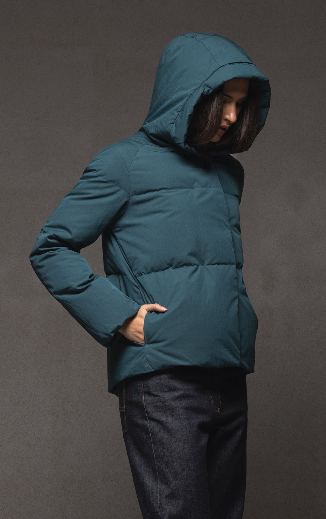 HOODED DOWN JACKET - CLEARANCE