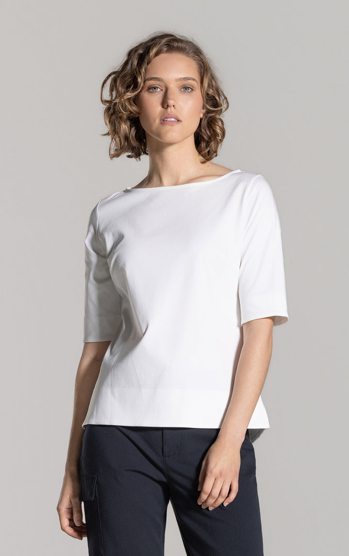COTTON LUXE BOATNECK TOP