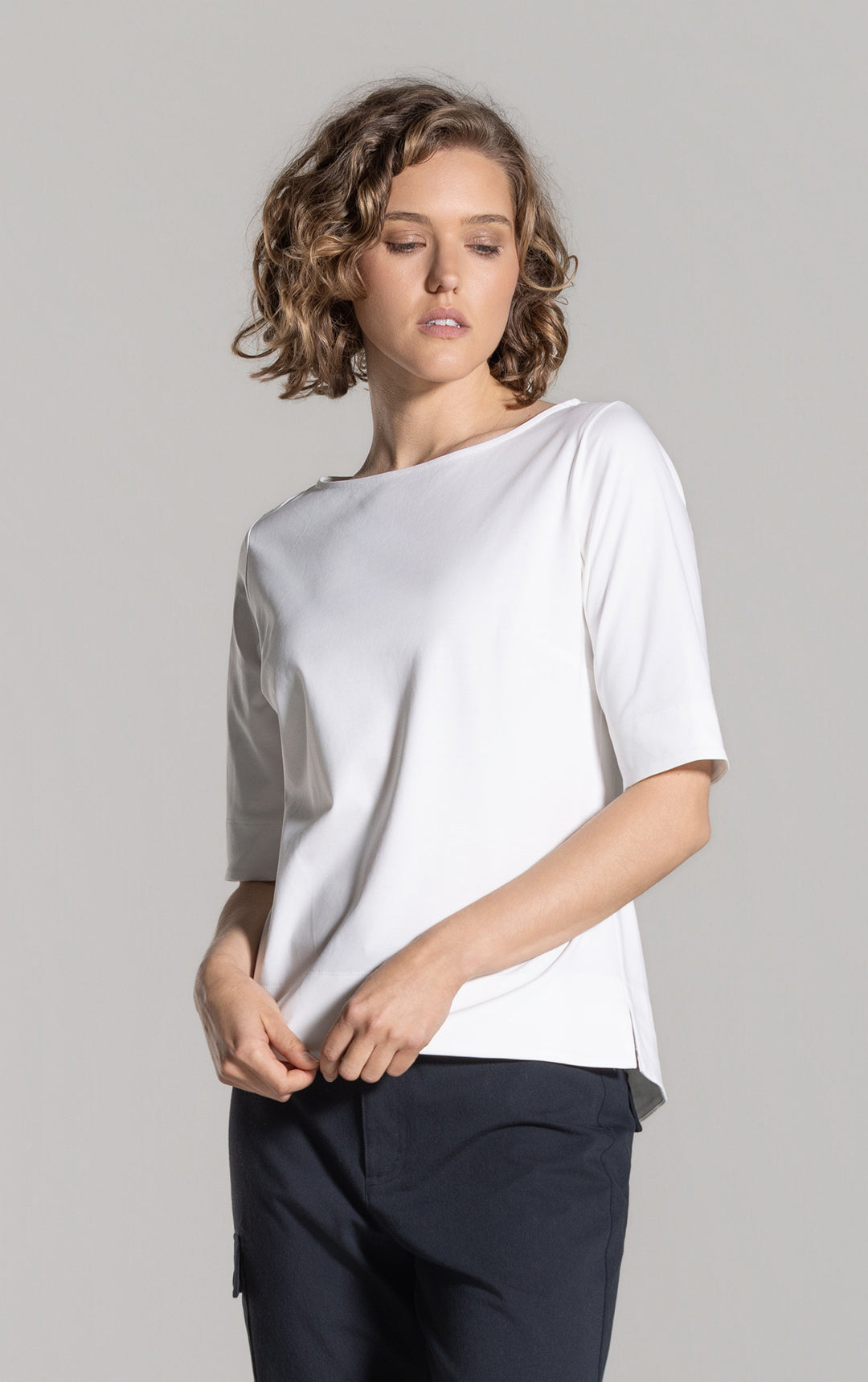 COTTON LUXE BOATNECK TOP