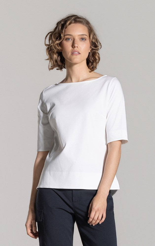 COTTON LUXE BOATNECK TOP
