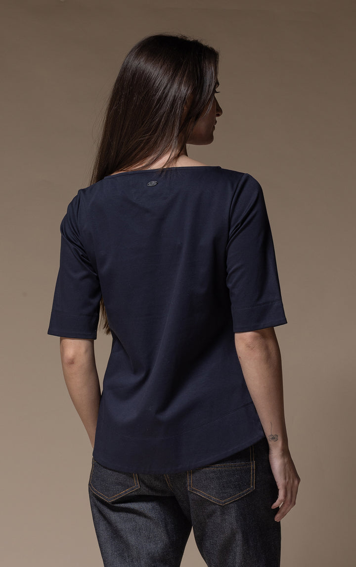 COTTON LUXE BOATNECK TOP