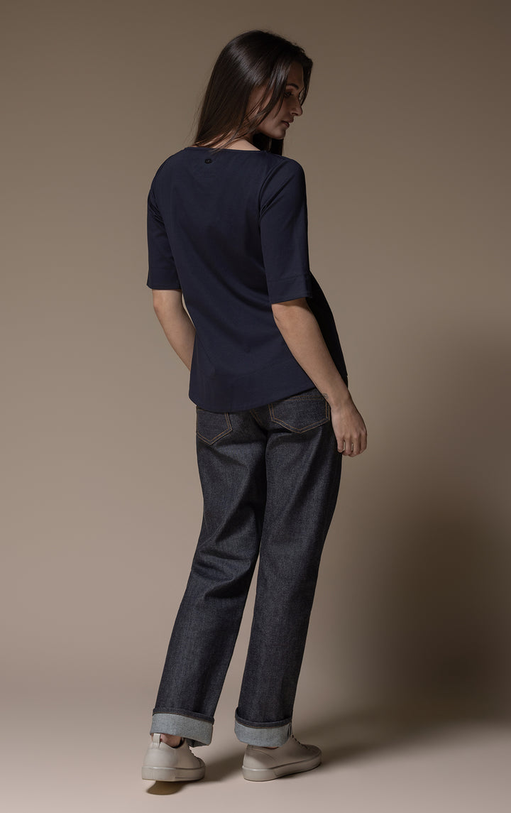 COTTON LUXE BOATNECK TOP