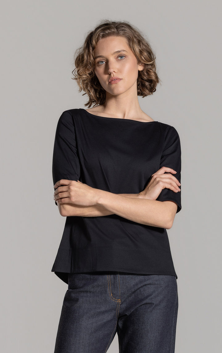 COTTON LUXE BOATNECK TOP