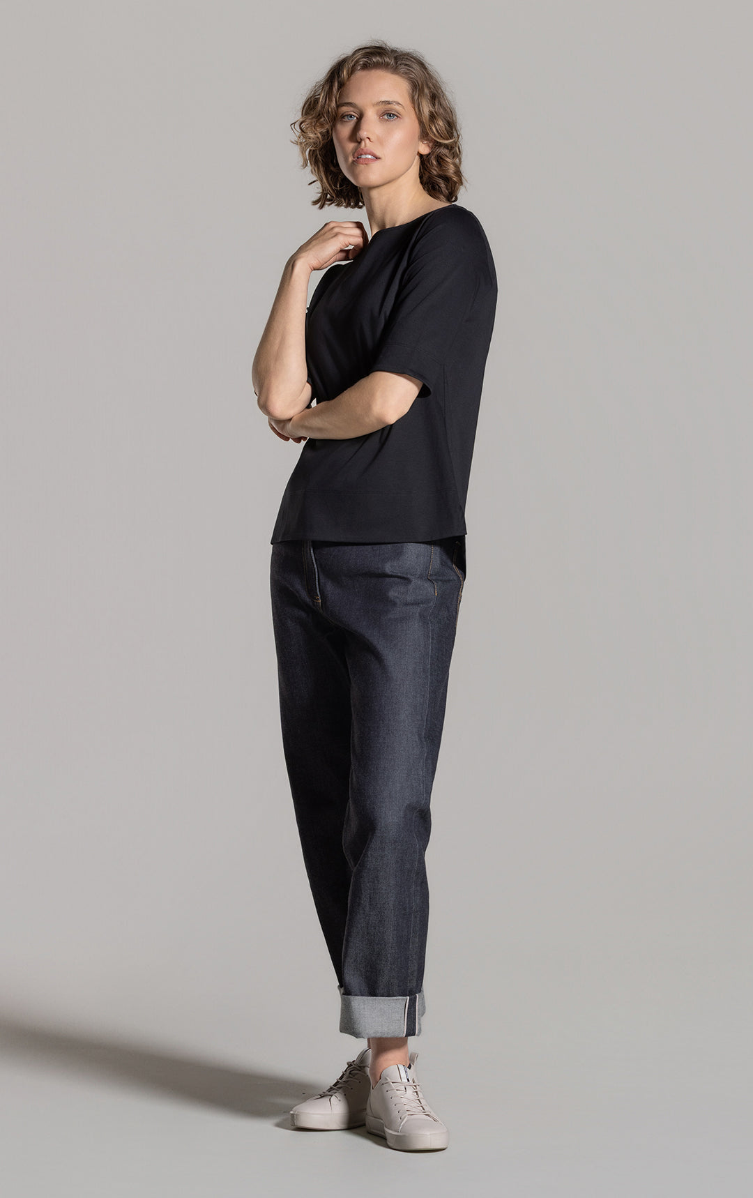 COTTON LUXE BOATNECK TOP