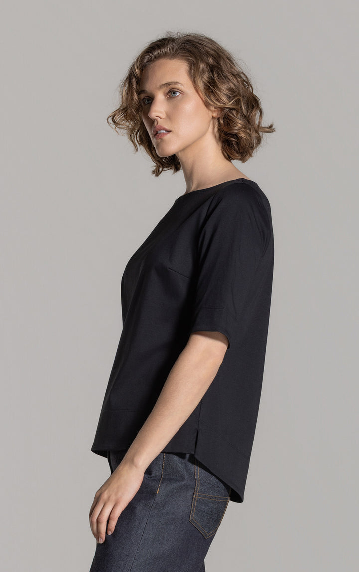 COTTON LUXE BOATNECK TOP