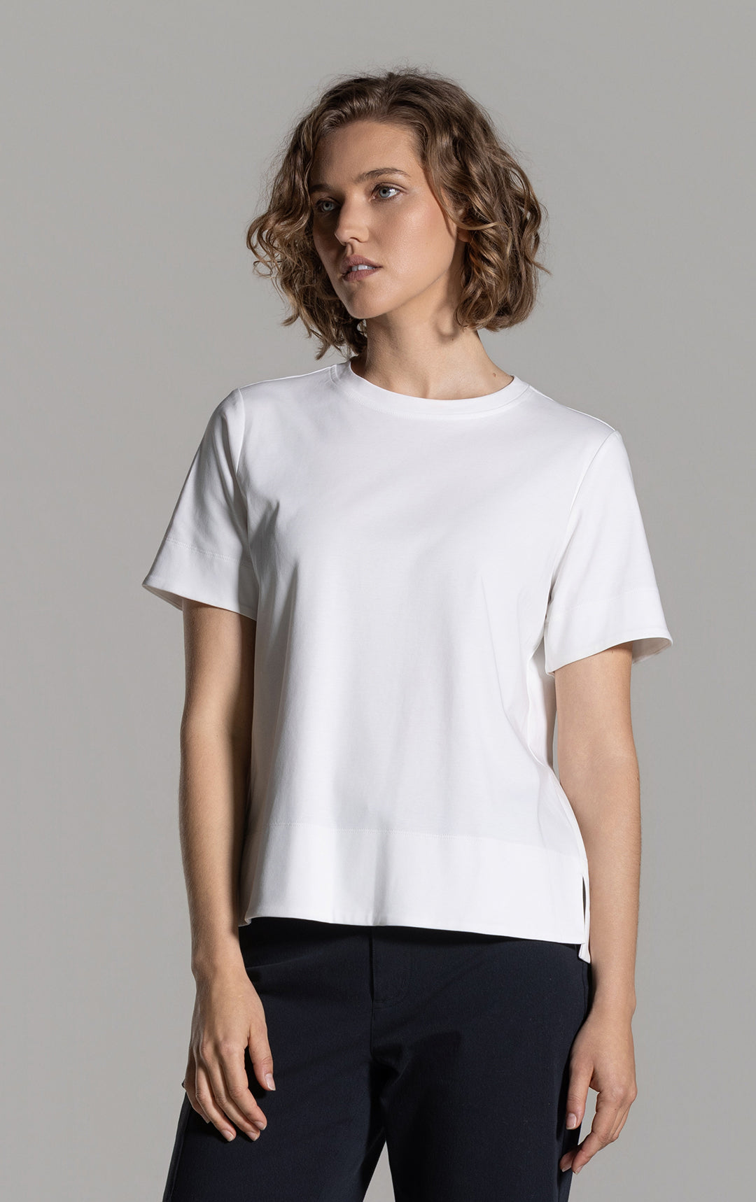 COTTON LUXE CREW TEE