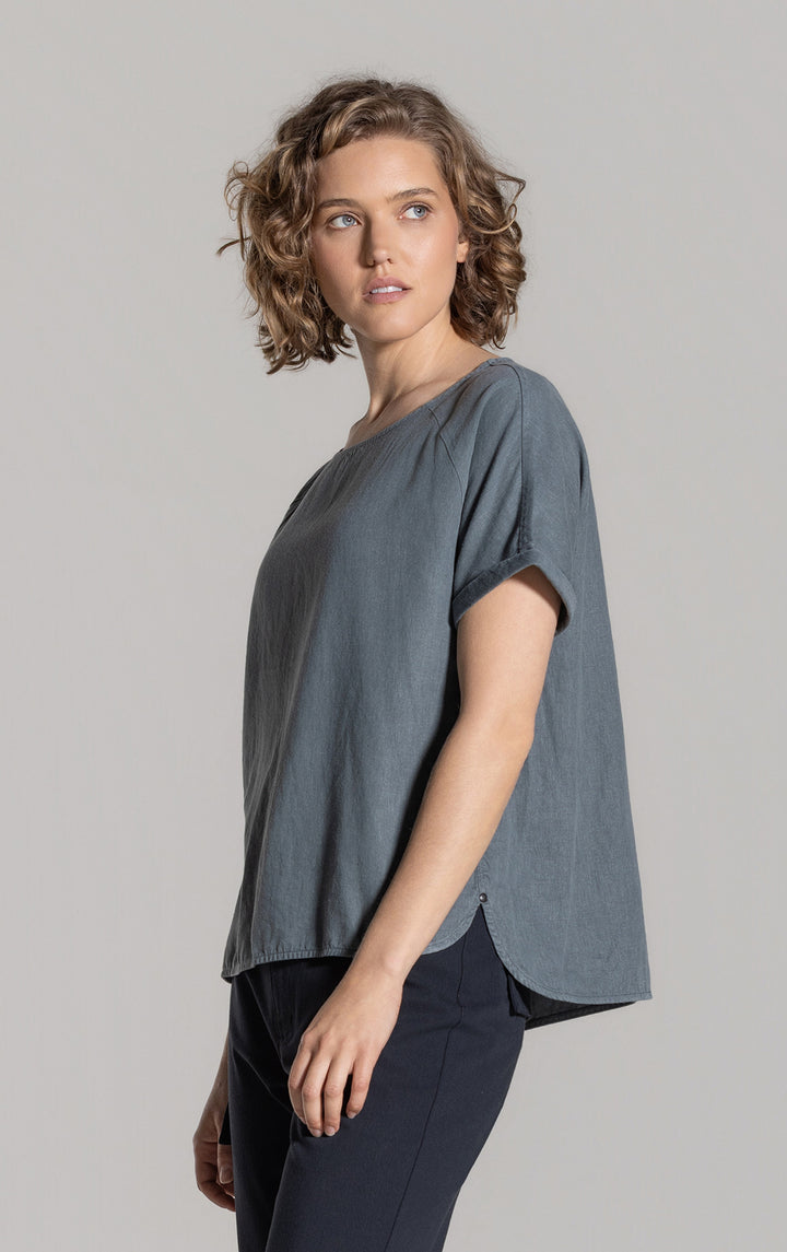 HEMP TENCEL LAUNDERED TOP