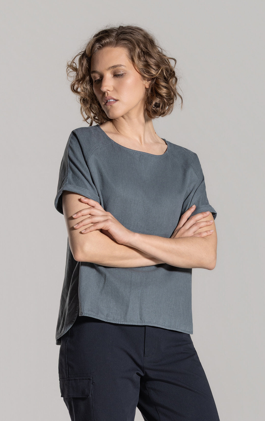 HEMP TENCEL LAUNDERED TOP