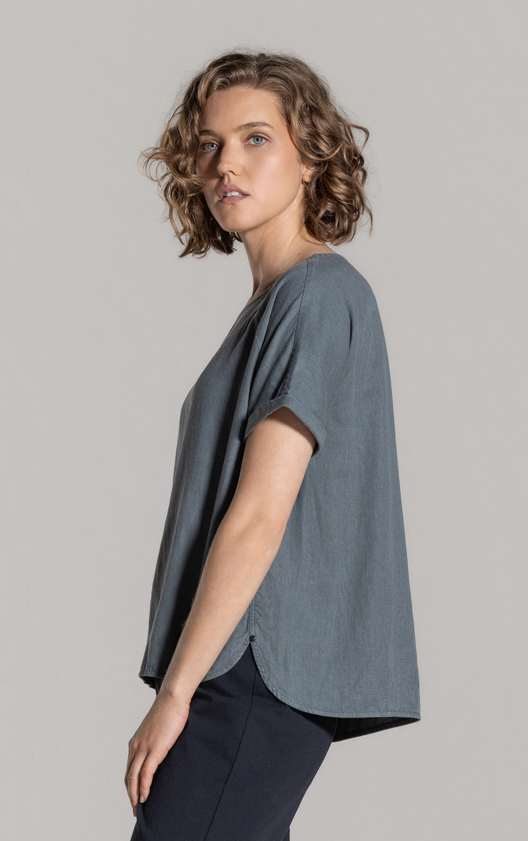 HEMP TENCEL LAUNDERED TOP