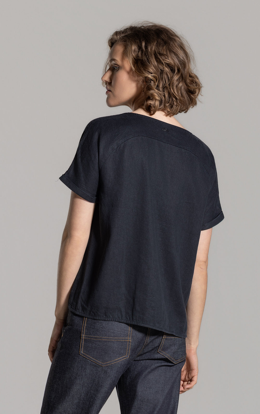 HEMP TENCEL LAUNDERED TOP