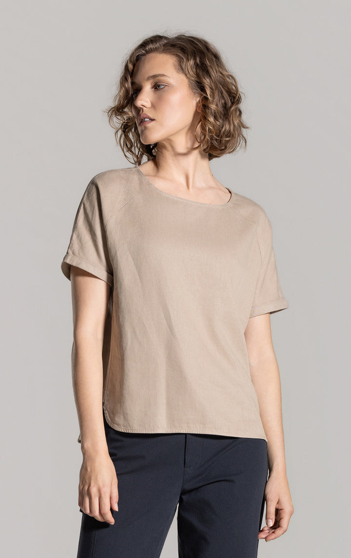 HEMP TENCEL LAUNDERED TOP