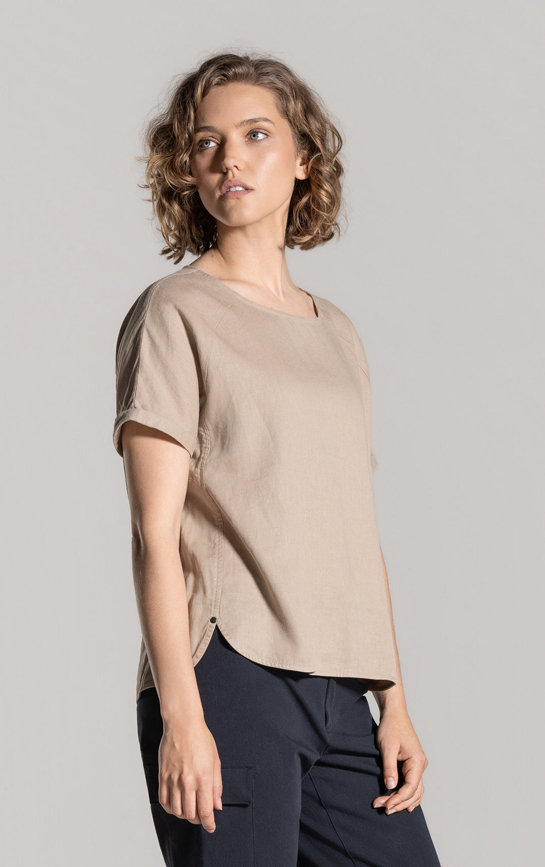 HEMP TENCEL LAUNDERED TOP