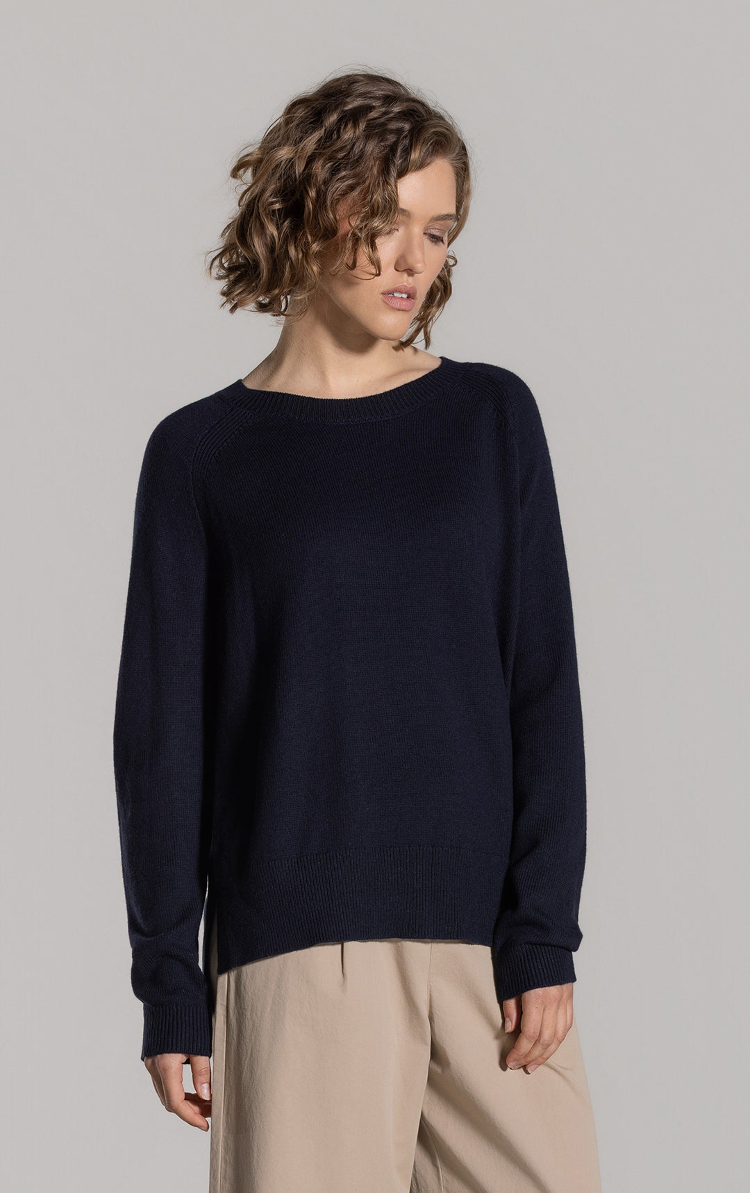 7GG MERINO COTTON RAGLAN JUMPER