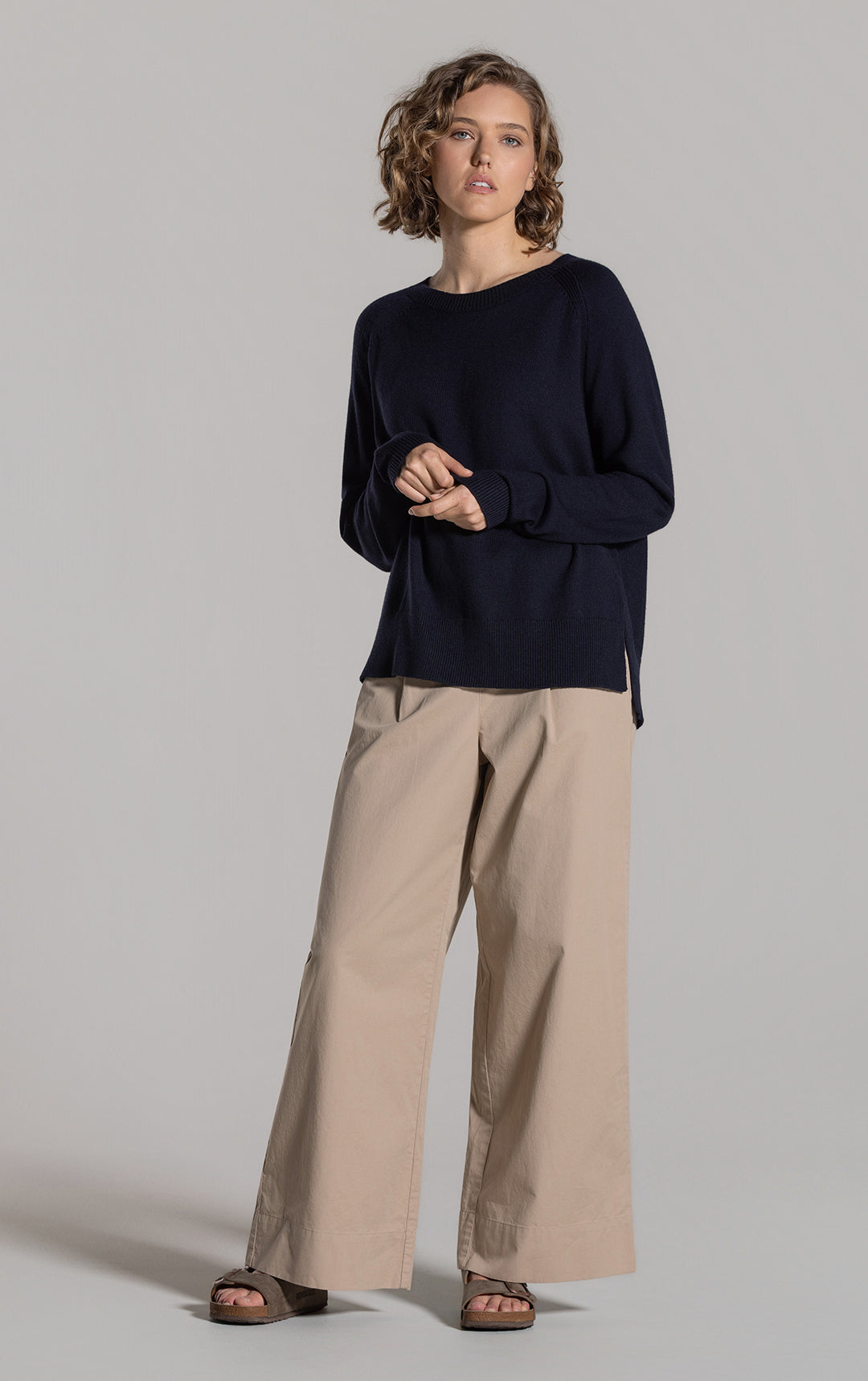 7GG MERINO COTTON RAGLAN JUMPER