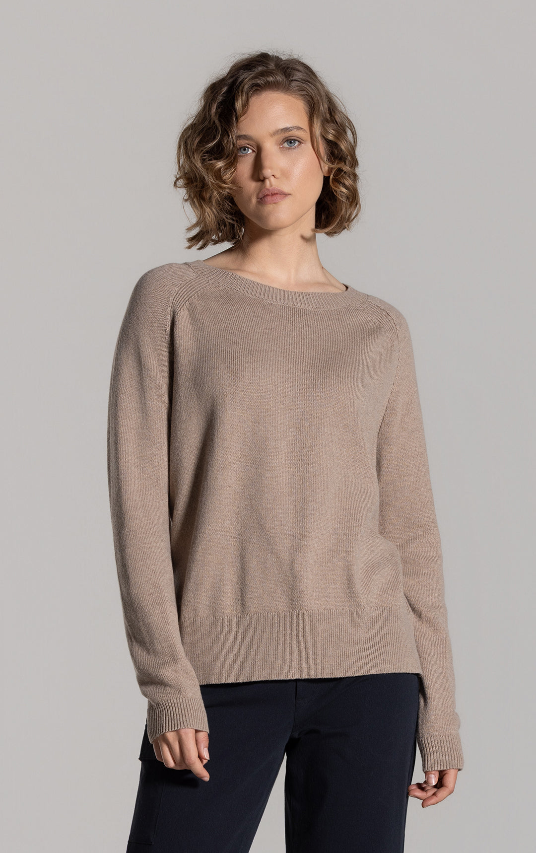 7GG MERINO COTTON RAGLAN JUMPER