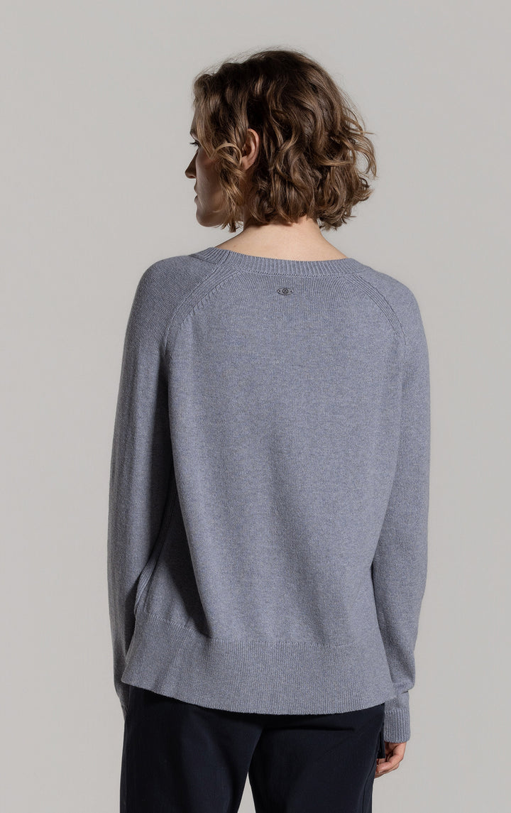 7GG MERINO COTTON RAGLAN JUMPER