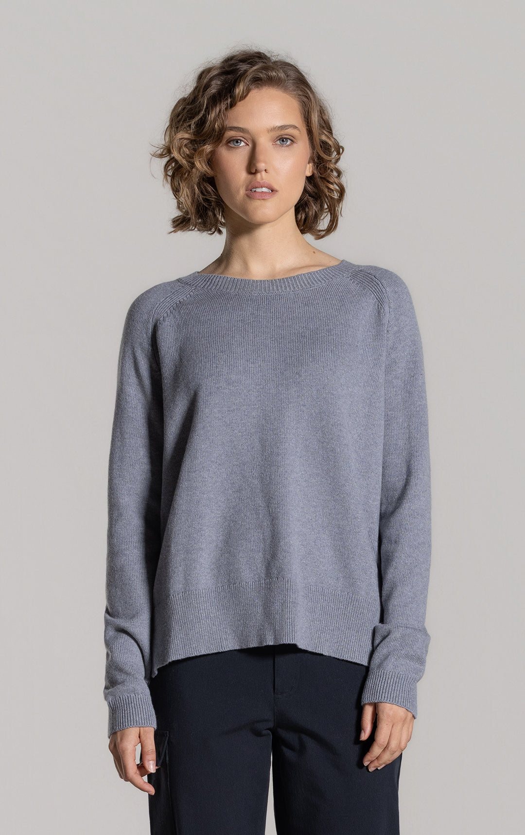 7GG MERINO COTTON RAGLAN JUMPER