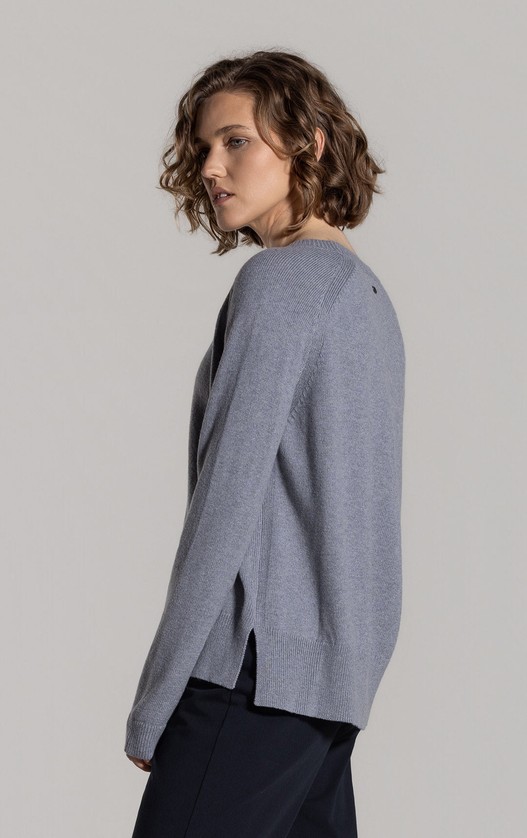 7GG MERINO COTTON RAGLAN JUMPER