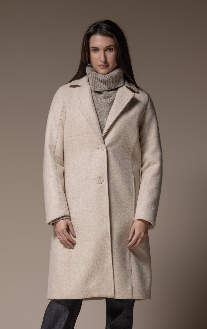 SINGLE BREASTED WOOL COAT